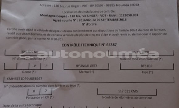 Acheter Occasion Voiture Hyundai Getz Autre à Noumea, Sud Acheter Occasion Voiture Hyundai Getz Autre à Noumea, Sud