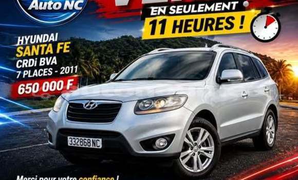 Acheter Occasion Voiture Hyundai Santa Fe Gris à Noumea, Sud